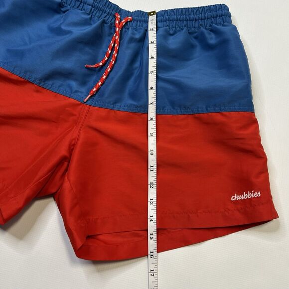 Chubbies Swim Shorts Mens Large Red White Blue USA Drawstring Patriotic - Picture 3 of 13